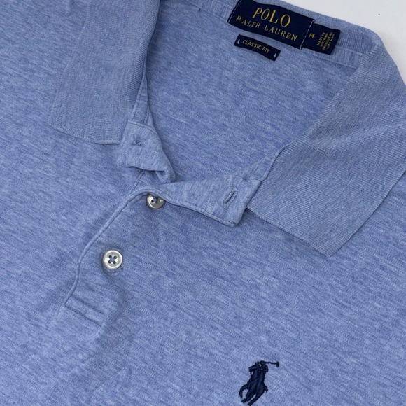 Polo Ralph Lauren Other - Polo Ralph Lauren Men's M Classic Fit Polo Shirt Blue Heather Short Sleeve Pony